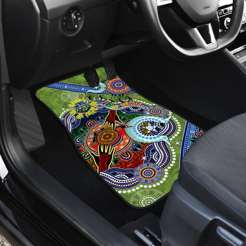 Personalised Raiders NAIDOC Week 2024 Car Mats Australia Aboriginal Dot Painting