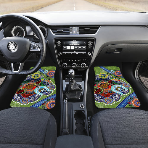 Personalised Raiders NAIDOC Week 2024 Car Mats Australia Aboriginal Dot Painting