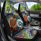 Personalised Raiders NAIDOC Week 2024 Car Seat Cover Australia Aboriginal Dot Painting