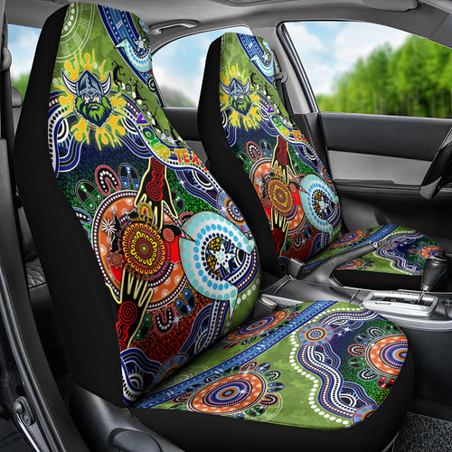 Personalised Raiders NAIDOC Week 2024 Car Seat Cover Australia Aboriginal Dot Painting