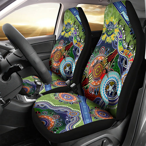 Personalised Raiders NAIDOC Week 2024 Car Seat Cover Australia Aboriginal Dot Painting