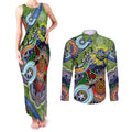 Personalised Raiders NAIDOC Week 2024 Couples Matching Tank Maxi Dress and Long Sleeve Button Shirt Australia Aboriginal Dot Painting