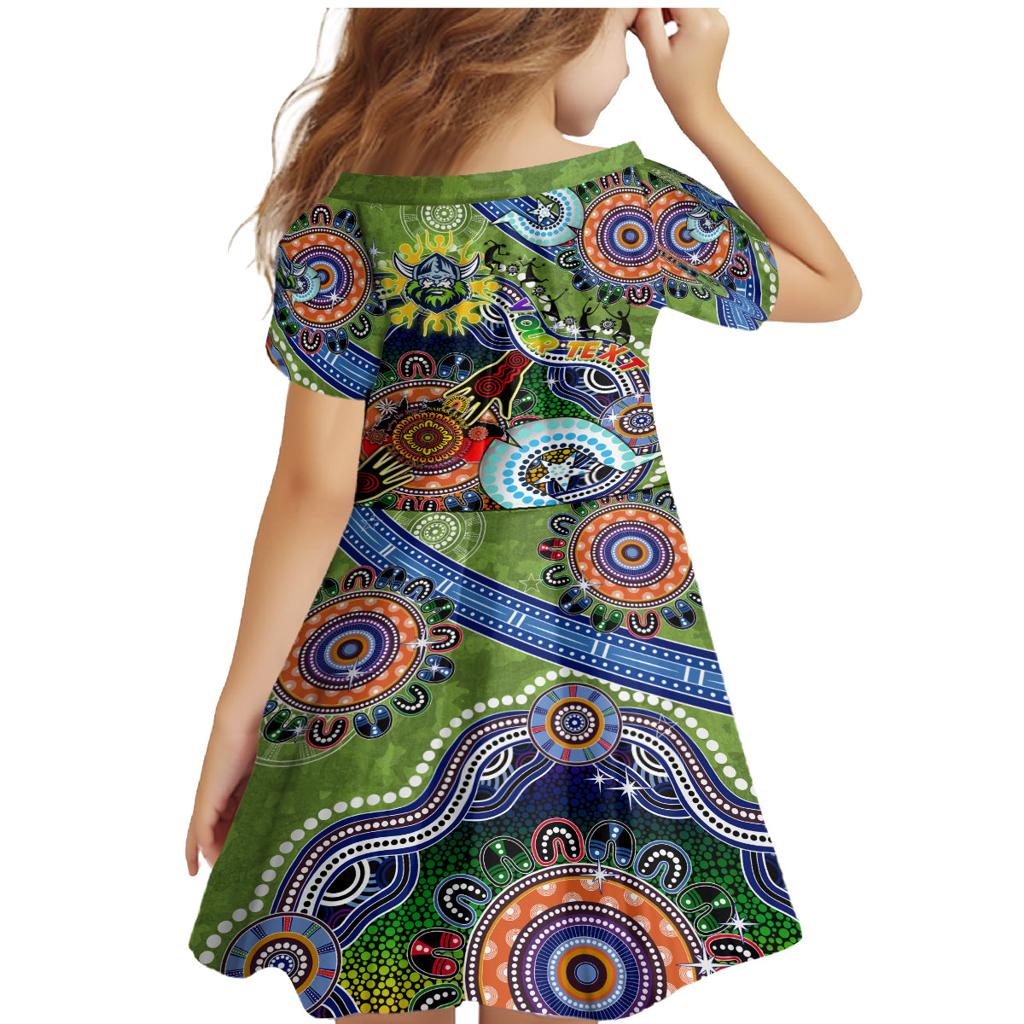 Personalised Raiders NAIDOC Week 2024 Family Matching Mermaid Dress and Hawaiian Shirt Australia Aboriginal Dot Painting