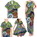 Personalised Raiders NAIDOC Week 2024 Family Matching Tank Maxi Dress and Hawaiian Shirt Australia Aboriginal Dot Painting