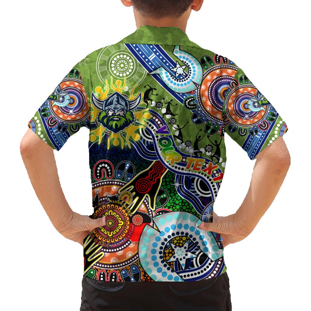 Personalised Raiders NAIDOC Week 2024 Family Matching Tank Maxi Dress and Hawaiian Shirt Australia Aboriginal Dot Painting