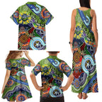 Personalised Raiders NAIDOC Week 2024 Family Matching Tank Maxi Dress and Hawaiian Shirt Australia Aboriginal Dot Painting