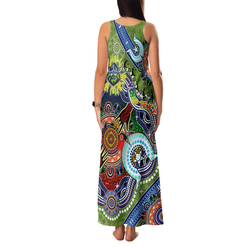 Personalised Raiders NAIDOC Week 2024 Family Matching Tank Maxi Dress and Hawaiian Shirt Australia Aboriginal Dot Painting