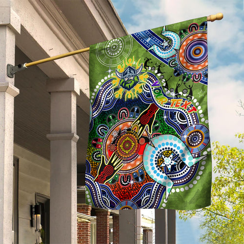 Personalised Raiders NAIDOC Week 2024 Garden Flag Australia Aboriginal Dot Painting
