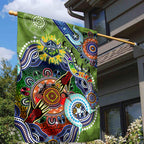 Personalised Raiders NAIDOC Week 2024 Garden Flag Australia Aboriginal Dot Painting