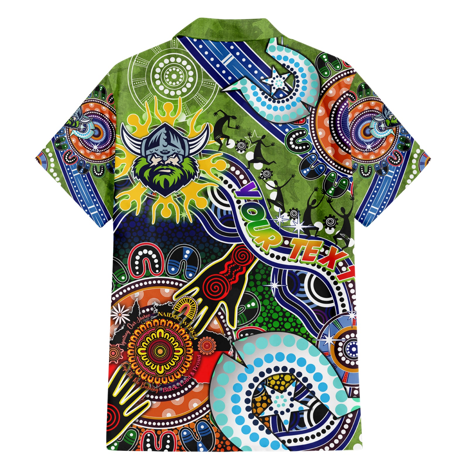 Personalised Raiders NAIDOC Week 2024 Hawaiian Shirt Australia Aboriginal Dot Painting