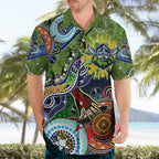 Personalised Raiders NAIDOC Week 2024 Hawaiian Shirt Australia Aboriginal Dot Painting