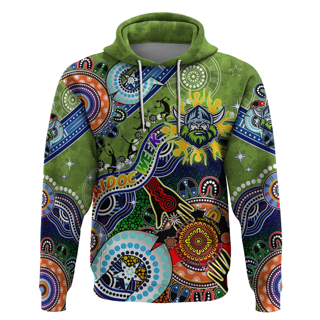 Personalised Raiders NAIDOC Week 2024 Hoodie Australia Aboriginal Dot Painting