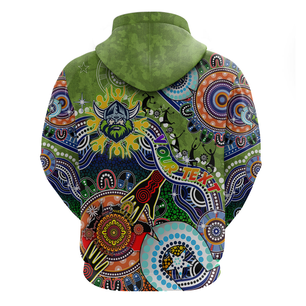 Personalised Raiders NAIDOC Week 2024 Hoodie Australia Aboriginal Dot Painting