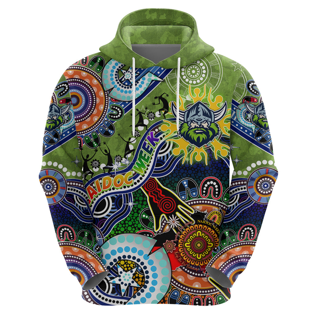 Personalised Raiders NAIDOC Week 2024 Hoodie Australia Aboriginal Dot Painting