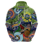 Personalised Raiders NAIDOC Week 2024 Hoodie Australia Aboriginal Dot Painting