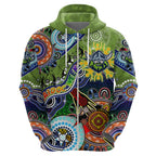Personalised Raiders NAIDOC Week 2024 Hoodie Australia Aboriginal Dot Painting