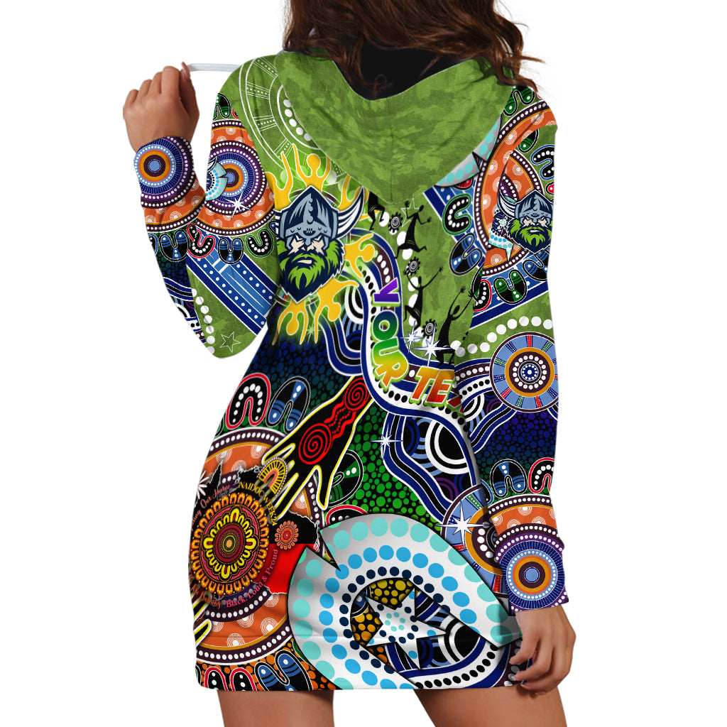 Personalised Raiders NAIDOC Week 2024 Hoodie Dress Australia Aboriginal Dot Painting