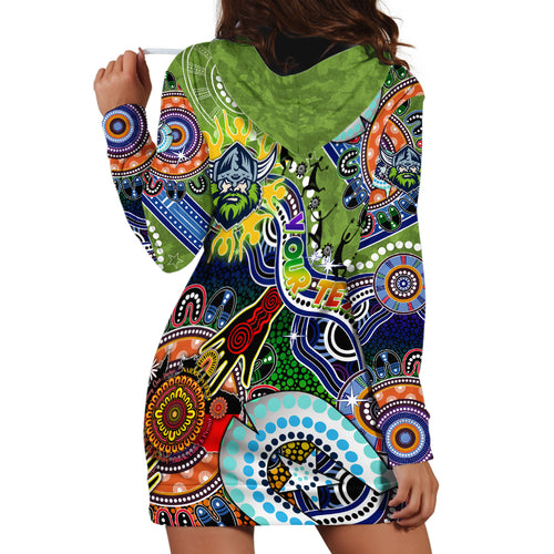 Personalised Raiders NAIDOC Week 2024 Hoodie Dress Australia Aboriginal Dot Painting