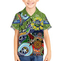 Personalised Raiders NAIDOC Week 2024 Kid Hawaiian Shirt Australia Aboriginal Dot Painting