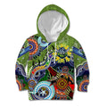 Personalised Raiders NAIDOC Week 2024 Kid Hoodie Australia Aboriginal Dot Painting