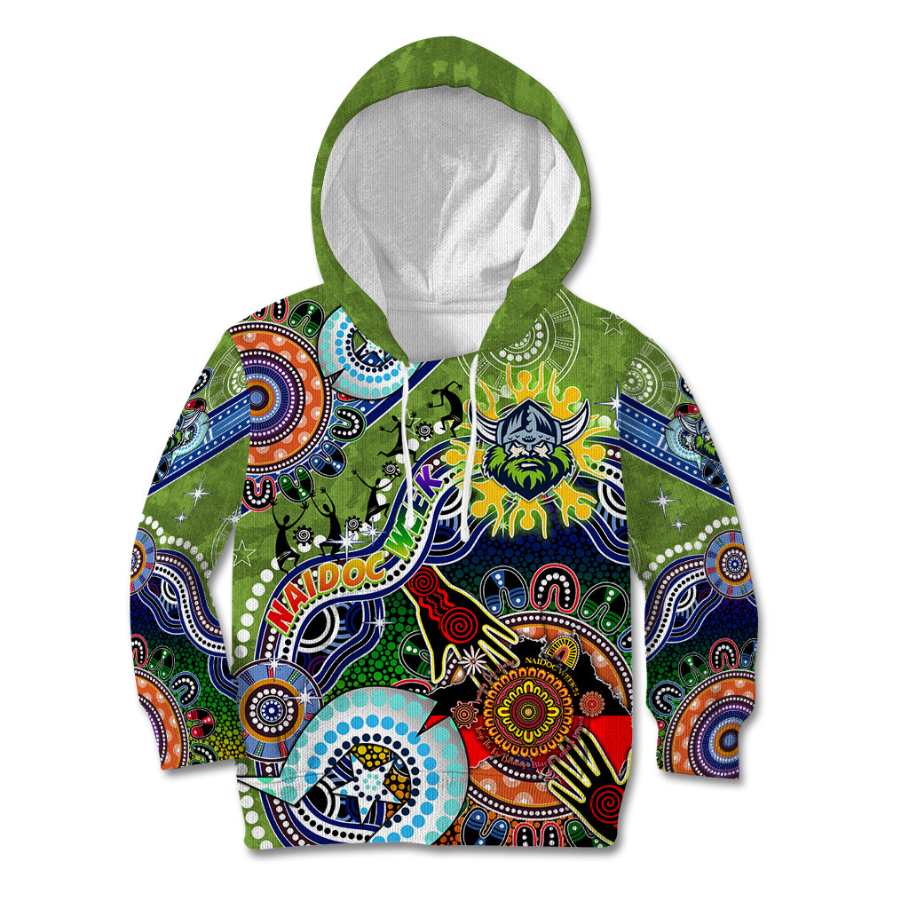 Personalised Raiders NAIDOC Week 2024 Kid Hoodie Australia Aboriginal Dot Painting