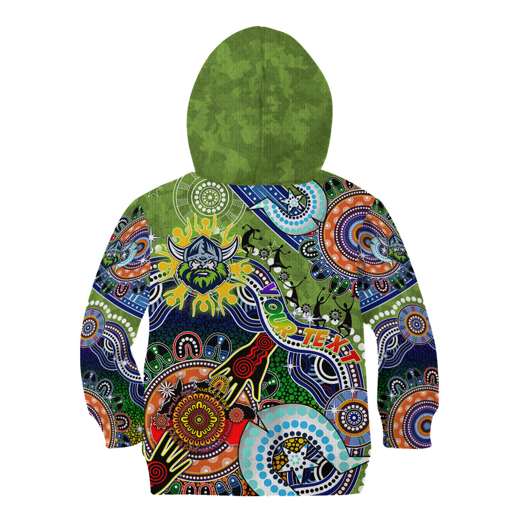 Personalised Raiders NAIDOC Week 2024 Kid Hoodie Australia Aboriginal Dot Painting