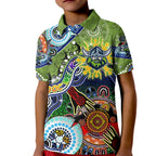Personalised Raiders NAIDOC Week 2024 Kid Polo Shirt Australia Aboriginal Dot Painting