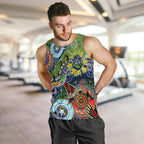 Personalised Raiders NAIDOC Week 2024 Men Tank Top Australia Aboriginal Dot Painting