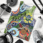 Personalised Raiders NAIDOC Week 2024 Men Tank Top Australia Aboriginal Dot Painting