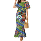 Personalised Raiders NAIDOC Week 2024 Mermaid Dress Australia Aboriginal Dot Painting