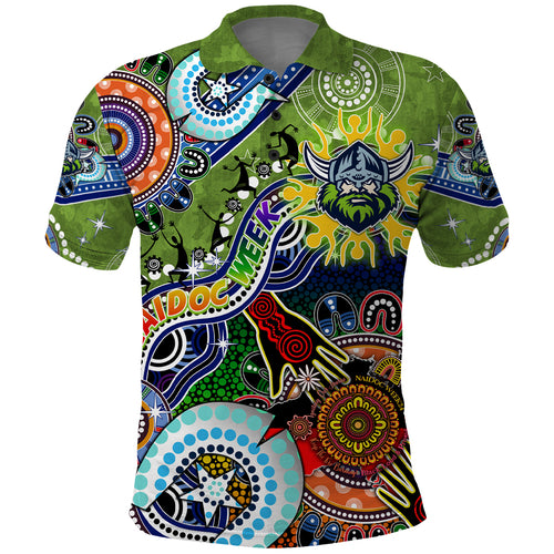 Personalised Raiders NAIDOC Week 2024 Polo Shirt Australia Aboriginal Dot Painting