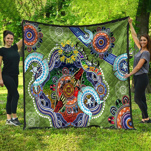 Personalised Raiders NAIDOC Week 2024 Quilt Australia Aboriginal Dot Painting
