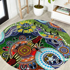 Personalised Raiders NAIDOC Week 2024 Round Carpet Australia Aboriginal Dot Painting
