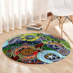Personalised Raiders NAIDOC Week 2024 Round Carpet Australia Aboriginal Dot Painting