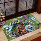Personalised Raiders NAIDOC Week 2024 Rubber Doormat Australia Aboriginal Dot Painting