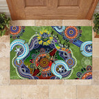 Personalised Raiders NAIDOC Week 2024 Rubber Doormat Australia Aboriginal Dot Painting