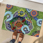 Personalised Raiders NAIDOC Week 2024 Rubber Doormat Australia Aboriginal Dot Painting