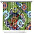 Personalised Raiders NAIDOC Week 2024 Shower Curtain Australia Aboriginal Dot Painting