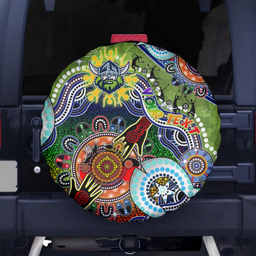 Personalised Raiders NAIDOC Week 2024 Spare Tire Cover Australia Aboriginal Dot Painting