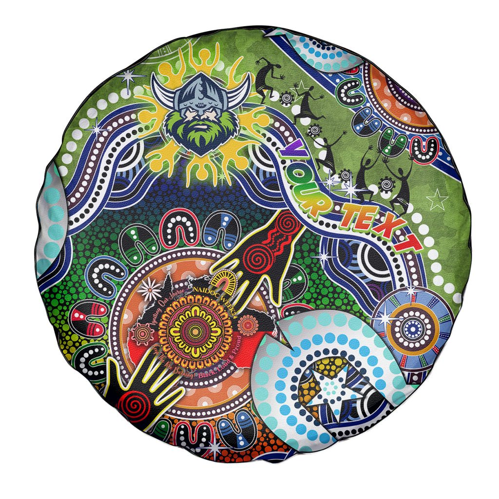 Personalised Raiders NAIDOC Week 2024 Spare Tire Cover Australia Aboriginal Dot Painting