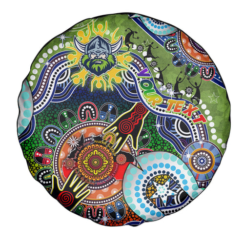 Personalised Raiders NAIDOC Week 2024 Spare Tire Cover Australia Aboriginal Dot Painting