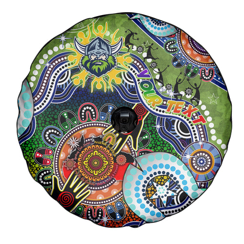 Personalised Raiders NAIDOC Week 2024 Spare Tire Cover Australia Aboriginal Dot Painting