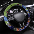 Personalised Raiders NAIDOC Week 2024 Steering Wheel Cover Australia Aboriginal Dot Painting
