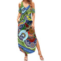 Personalised Raiders NAIDOC Week 2024 Summer Maxi Dress Australia Aboriginal Dot Painting