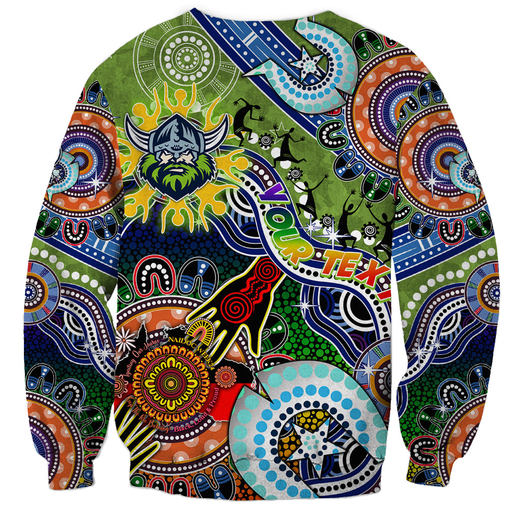 Personalised Raiders NAIDOC Week 2024 Sweatshirt Australia Aboriginal Dot Painting