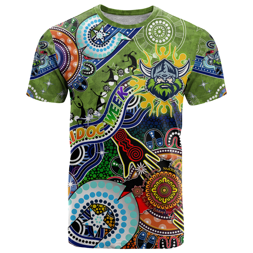 Personalised Raiders NAIDOC Week 2024 T Shirt Australia Aboriginal Dot Painting