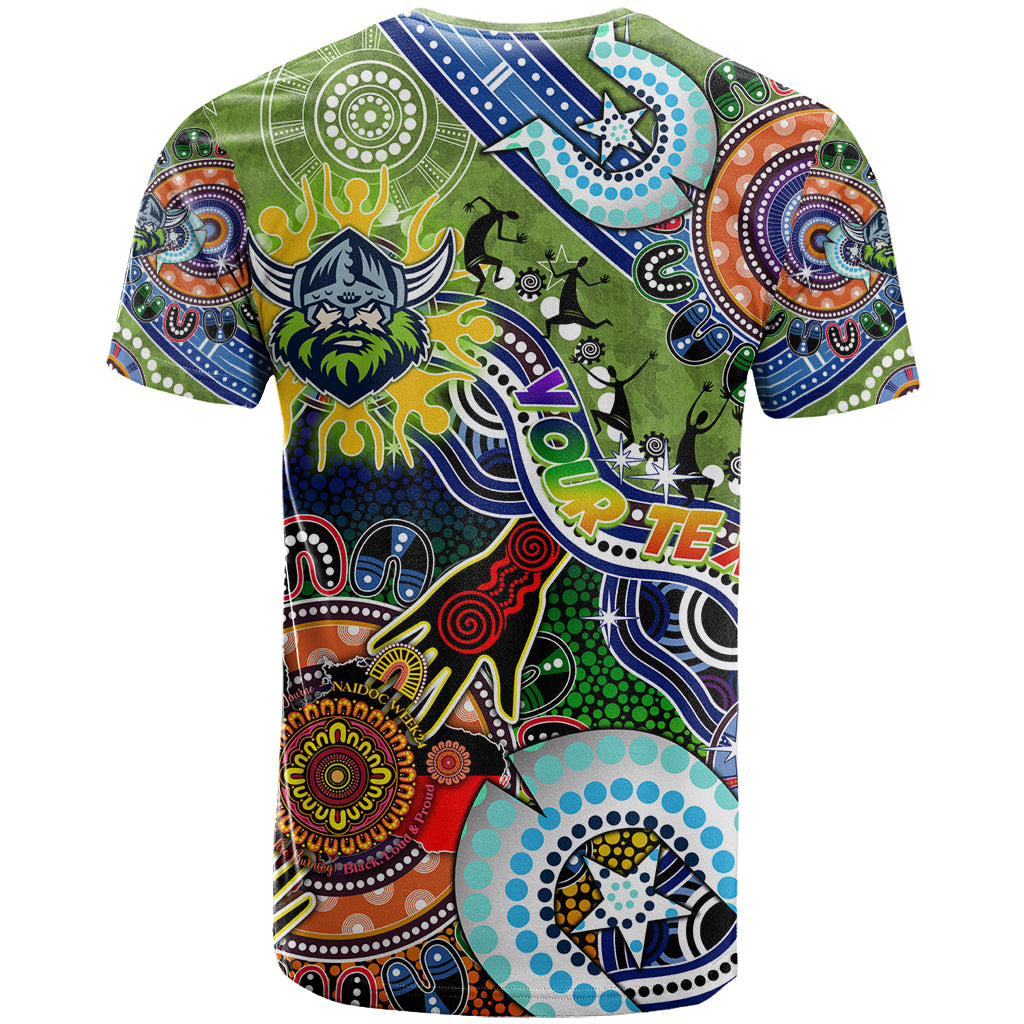 Personalised Raiders NAIDOC Week 2024 T Shirt Australia Aboriginal Dot Painting