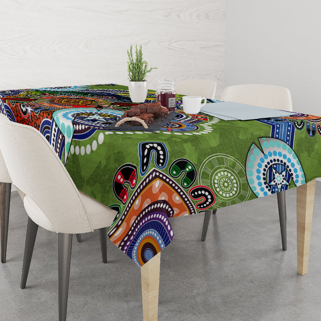Personalised Raiders NAIDOC Week 2024 Tablecloth Australia Aboriginal Dot Painting