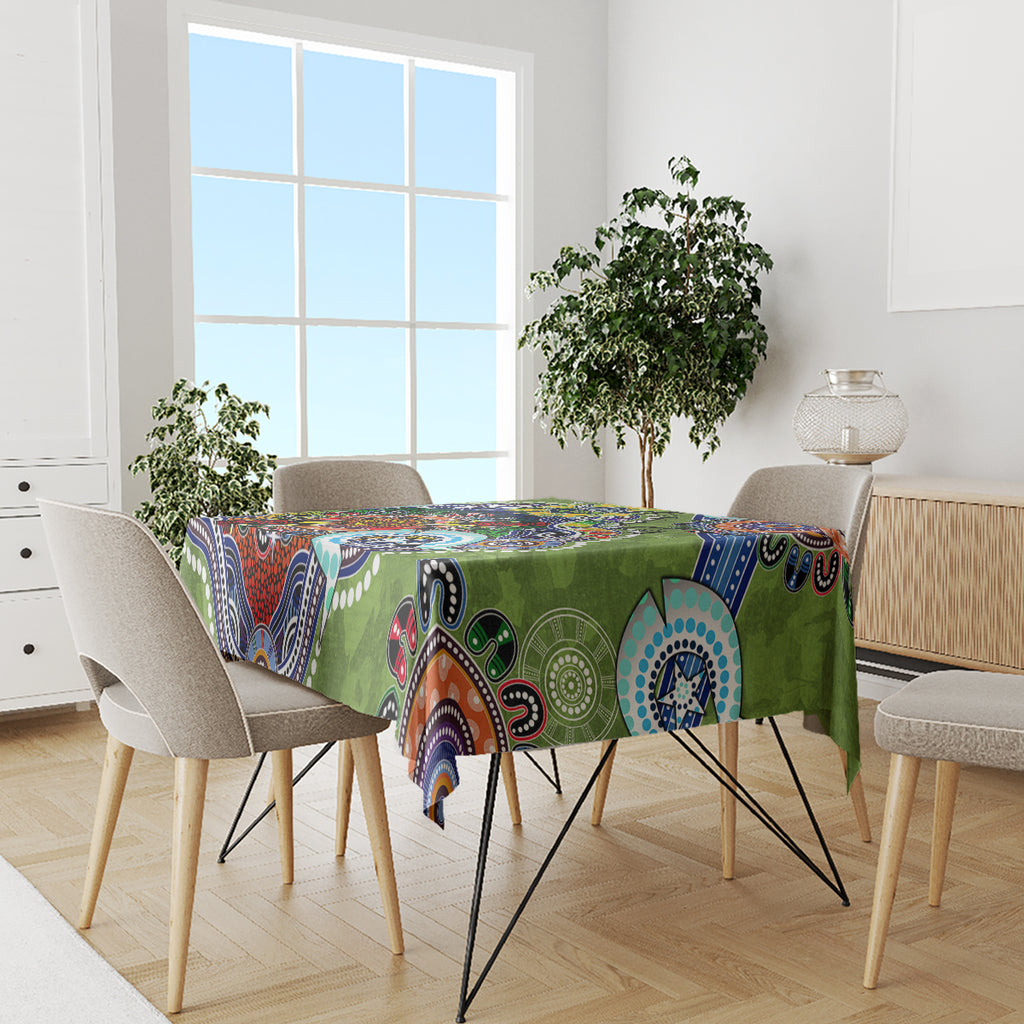 Personalised Raiders NAIDOC Week 2024 Tablecloth Australia Aboriginal Dot Painting