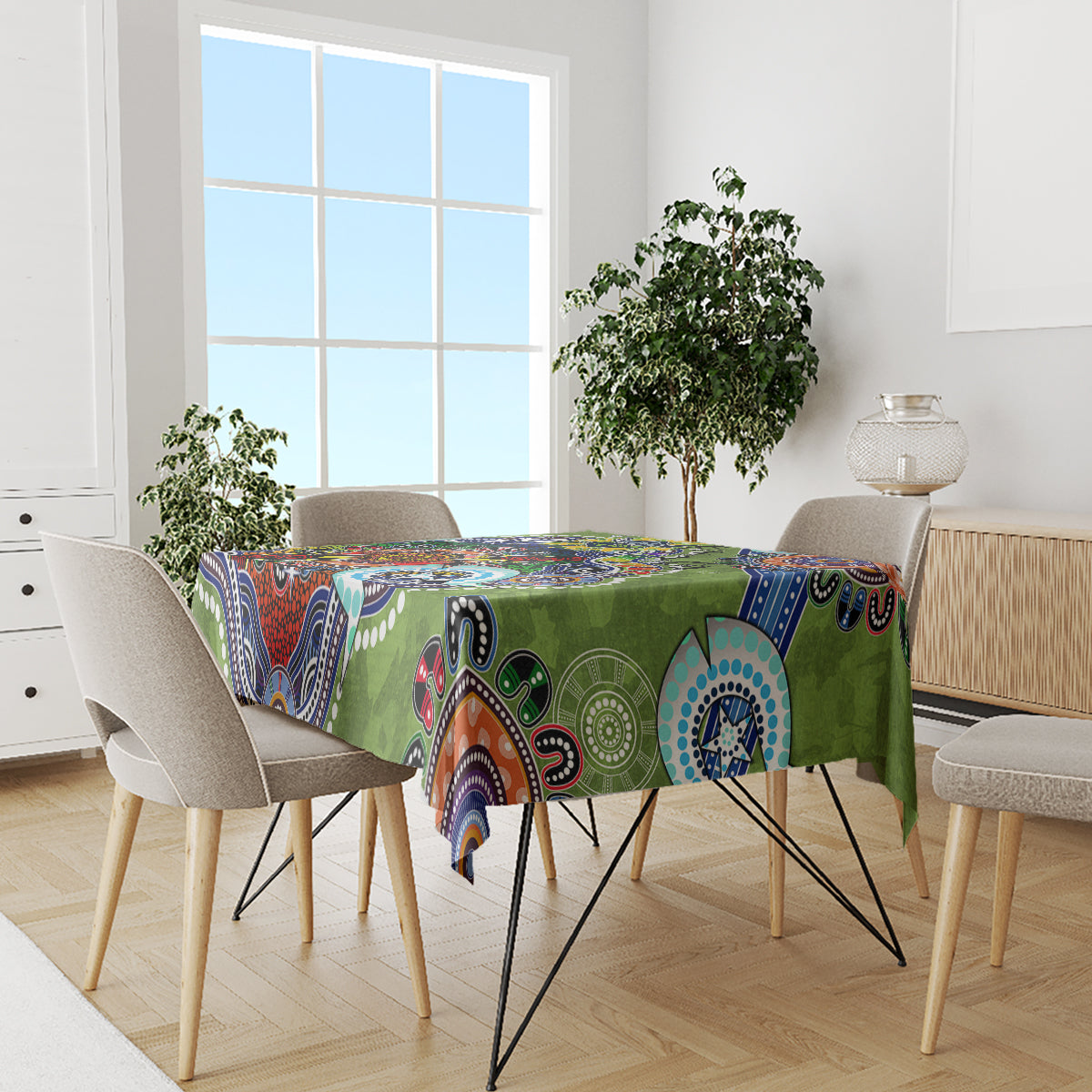 Personalised Raiders NAIDOC Week 2024 Tablecloth Australia Aboriginal Dot Painting